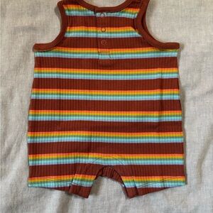 Hanna Andersson Multicolor Striped Baby Romper, NWOT